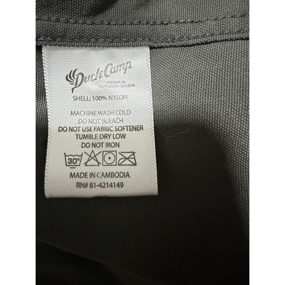 Duck Camp Midweight Hunting Shirt Gray Button Down Nylon LS200 Men's Size XL‎ - Picture 11 of 12
